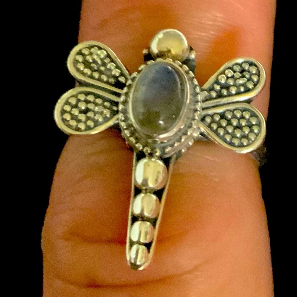 Sterling Silver Dragonfly Ring - image 1